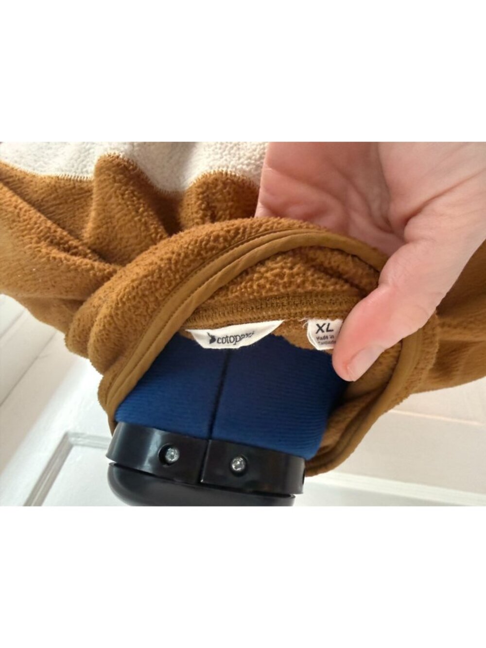 Cotopaxi Cream, Tan, Brown Half Zip Sherpa L/S Pullover Top XL - Picture 3 of 7